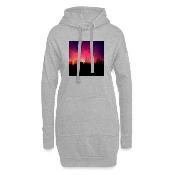Sonnenuntergang Violett Abendrot Poster - Hoodie-Kleid - Grau meliert - Vorne