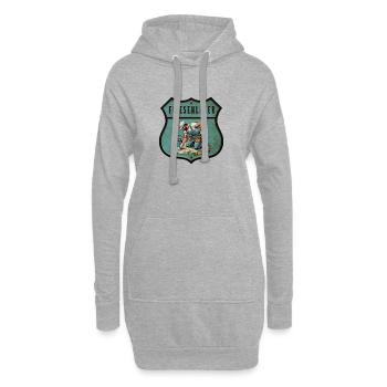 Fliesenleger Wappen Design - Hoodie-Kleid - Grau meliert - Vorne