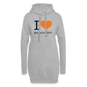 I LOVE MAPLE SYRUP Ahornsirup - Hoodie-Kleid - Grau meliert - Vorne