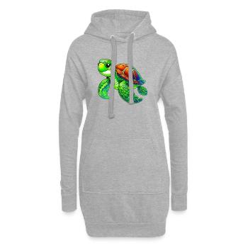 Tortue - Sweat-shirt à capuche long Femme - gris chiné - Devant