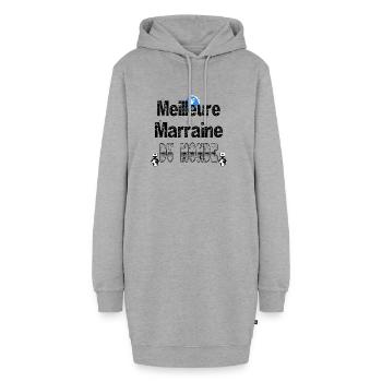 Meilleure Marraine du Monde - Sweat-shirt à capuche long Femme - gris chiné - Devant