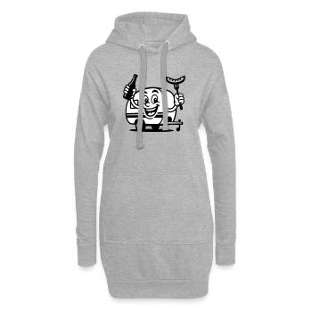 Its Camping Time - Hoodie-Kleid - Grau meliert - Vorne