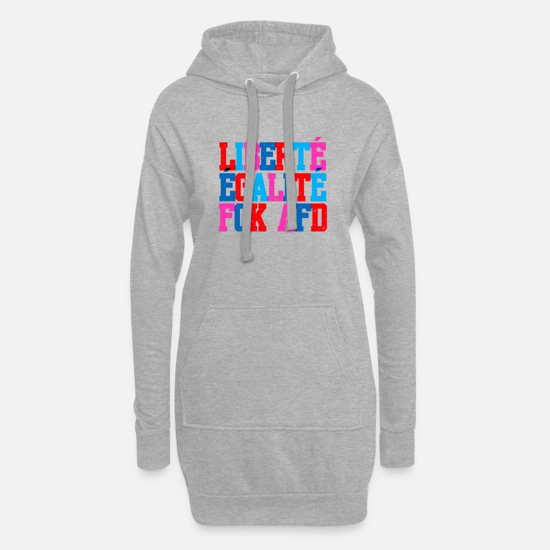 Ich bin so frei - Hoodie-Kleid - Grau meliert