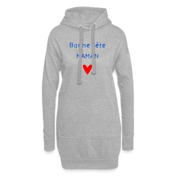 BONNE FÊTE. BONNE FÊTE MAMAN. MAMAN. FÊTE DES MÈRE - Sweat-shirt à capuche long Femme - gris chiné - Devant