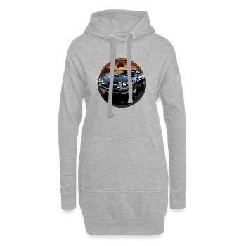 car_02 - Sweat-shirt à capuche long Femme - gris chiné - Devant
