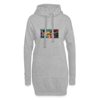 Port Louis Mauritius Sonnenuntergang Schild - Hoodie-Kleid - Grau meliert - Vorne