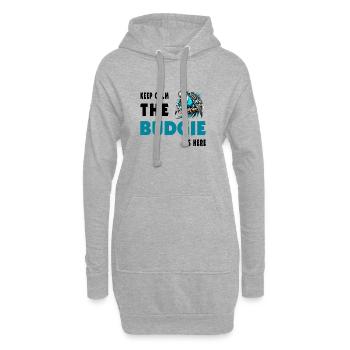 Conception de perruche - Sweat-shirt à capuche long Femme - gris chiné - Devant