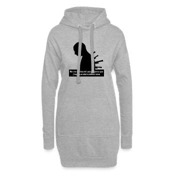 Mein Leben in Kürze - Hoodie-Kleid - Grau meliert - Vorne
