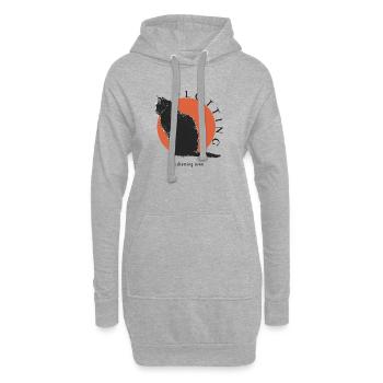 INTRIGUE - Sweat-shirt à capuche long Femme - gris chiné - Devant