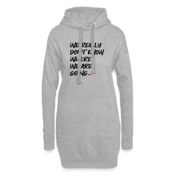 ZITAT ACHTSAMKEITSPFAD - Hoodie-Kleid - Grau meliert - Vorne