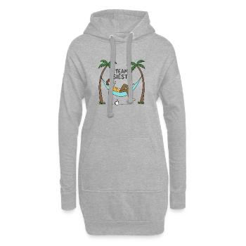 Team Sieste - Hamac & Farniente - Sweat-shirt à capuche long Femme - gris chiné - Devant