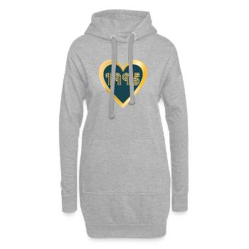 HERZ JAHR 1995 - Hoodie-Kleid - Grau meliert - Vorne