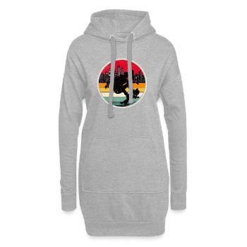 Urban Sunset Skate Silhouette - Hoodie-Kleid - Grau meliert - Vorne