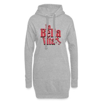 Italien, das schöne Leben - Hoodie-Kleid - Grau meliert - Vorne