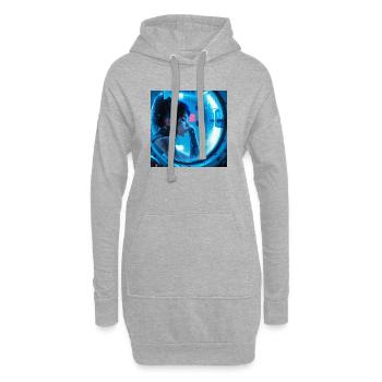 N-dless Nights: Cyberpunk girl in stasis chamber - Hoodie Dress - heather grey - Front