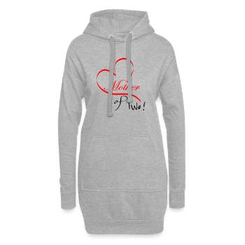 Mother of Two - Hoodie-Kleid - Grau meliert - Vorne