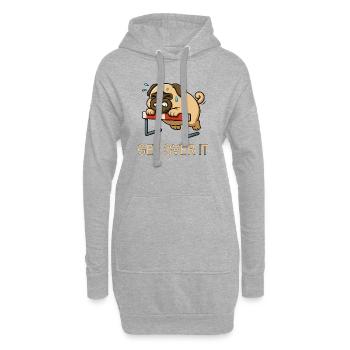 Carlin Hurdle Hurdle Hurdler Dicton - Sweat-shirt à capuche long Femme - gris chiné - Devant