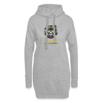 Lama en mission / Conception militaire - Sweat-shirt à capuche long Femme - gris chiné - Devant