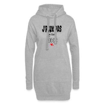 J'Peux Pas Je suis Nièce - Sweat-shirt à capuche long Femme - gris chiné - Devant