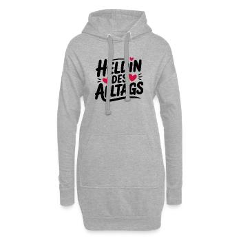 Heldin des Alltags Design - Hoodie-Kleid - Grau meliert - Vorne