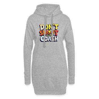 Nicht auf den Trainer schießen - Hoodie-Kleid - Grau meliert - Vorne