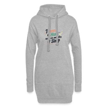 J’ai besoin d’un câlin - Sweat-shirt à capuche long Femme - gris chiné - Devant