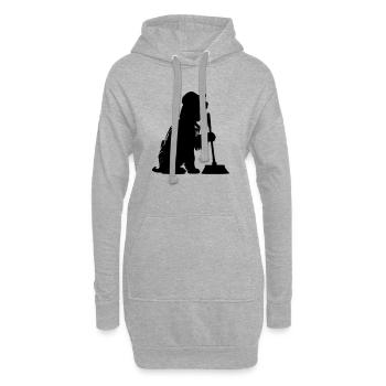 WorkCocker - Hoodie-Kleid - Grau meliert - Vorne