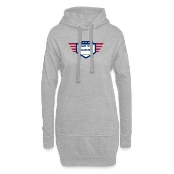 Trade War Survivor - US Edition - Hoodie-Kleid - Grau meliert - Vorne