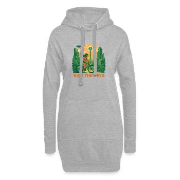 Ride the Rays - Hoodie-Kleid - Grau meliert - Vorne