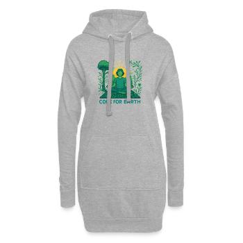 Code for Earth - Hoodie-Kleid - Grau meliert - Vorne