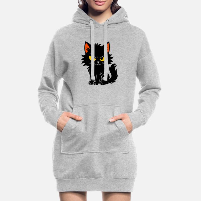 Süßes Kätzchen Hoodie-Kleid