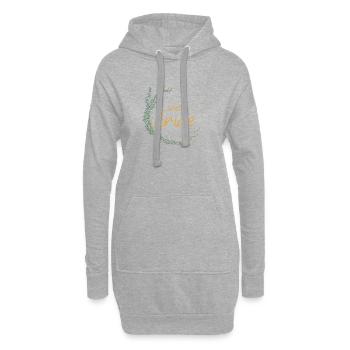 Team Bride! Eukalyptus-Kranz, personalisierbar - Hoodie-Kleid - Grau meliert - Vorne
