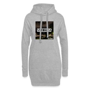 SINGLE VERONICA - Sweat-shirt à capuche long Femme - gris chiné - Devant