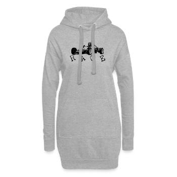 Course - Sweat-shirt à capuche long Femme - gris chiné - Devant