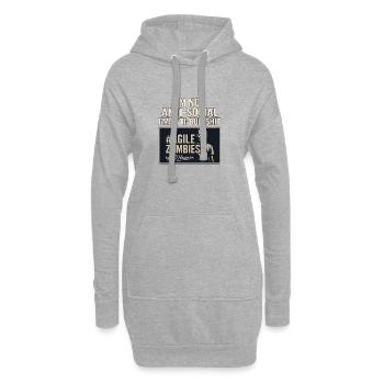 I'm not anti-social, I'm anti-bullshit - Hoodie-Kleid - Grau meliert - Vorne