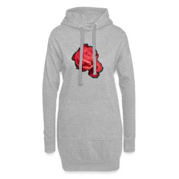 Rote Rose - Hoodie-Kleid - Grau meliert - Vorne