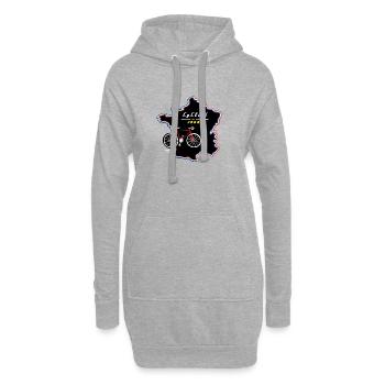 Le Tour - Sweat-shirt à capuche long Femme - gris chiné - Devant