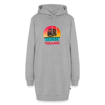 Bangkok Tuk-Tuk Thailand Design - Hoodie-Kleid - Grau meliert - Vorne