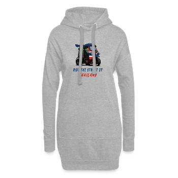 Thaïlande Tuk-Tuk Racing - Sweat-shirt à capuche long Femme - gris chiné - Devant
