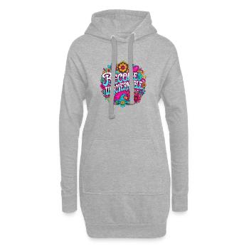Become Ungovernable - Hoodie-Kleid - Grau meliert - Vorne