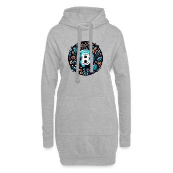 Il n’y a pas de planète B – Terre minimaliste - Sweat-shirt à capuche long Femme - gris chiné - Devant