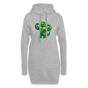 Entraîneur de cerf-volant solide avec conception musculaire - Sweat-shirt à capuche long Femme - gris chiné - Devant