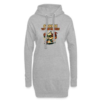 L’ail à la rescousse - Sweat-shirt à capuche long Femme - gris chiné - Devant