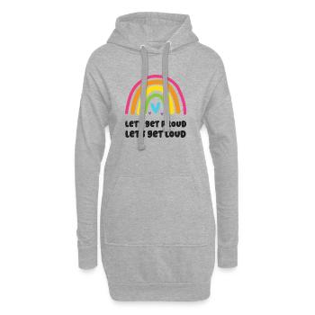 LGBT Pride Month - Lasst uns stolz werden, lasst uns laut werden - Hoodie-Kleid - Grau meliert - Vorne