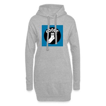 Chaussettes cool et dicton drôle - Sweat-shirt à capuche long Femme - gris chiné - Devant