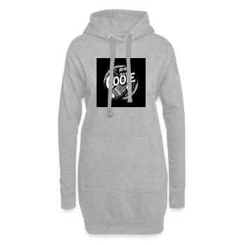 Coole Socke Socken und lustiger Spruch - Hoodie-Kleid - Grau meliert - Vorne