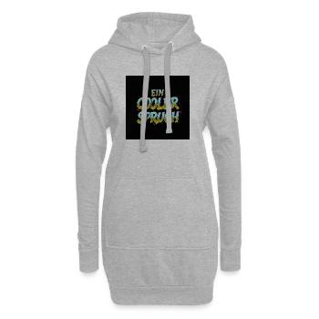 Bunte Sprüche T-Shirt - Hoodie-Kleid - Grau meliert - Vorne