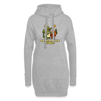 Grillodille-Zeit! - Hoodie-Kleid - Grau meliert - Vorne