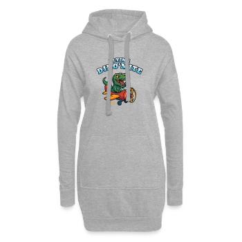 Avion Dino’Mite volant - Sweat-shirt à capuche long Femme - gris chiné - Devant