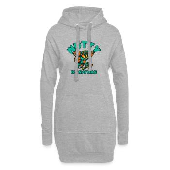 Nutty par nature Squirrel Spate - Sweat-shirt à capuche long Femme - gris chiné - Devant